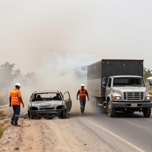 Conductor queda grave tras colisión con camión en Trujillo