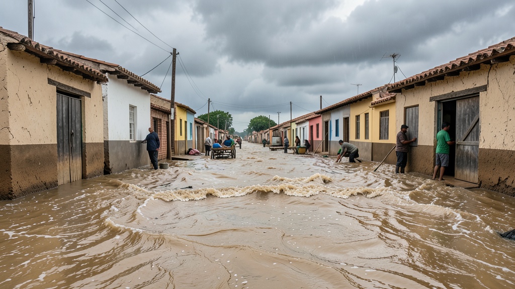 Intensas lluvias inundan calles y viviendas en Ayabaca, Piura