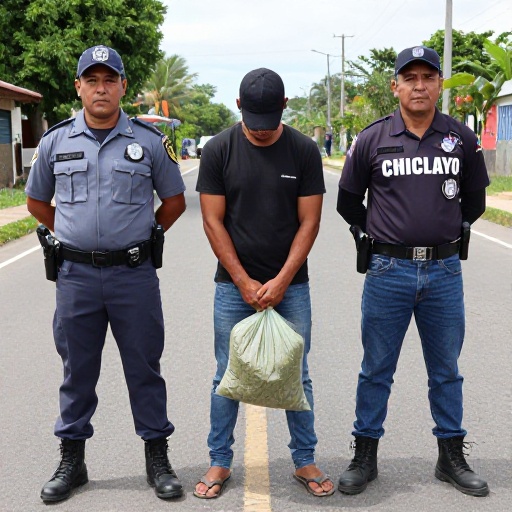 Chiclayo: capturan a tres presuntos integrantes de “Los Duros” con 4.6 kilos de marihuana