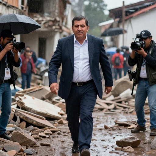 Alcalde de El Porvenir es cuestionado por correr hacia damnificada para foto