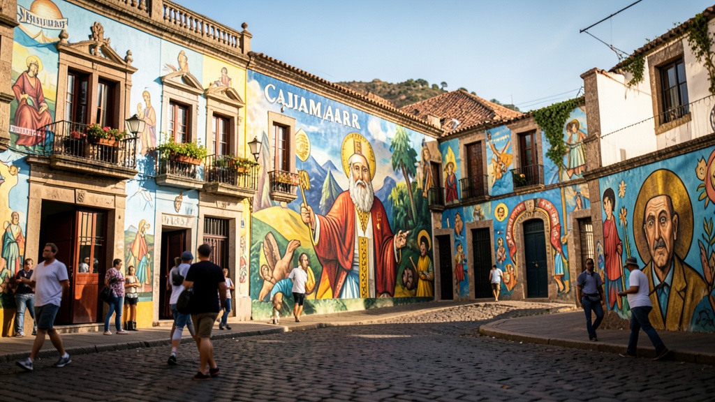 Santa Cruz rinde homenaje al Papa León XIV con murales en Cajamarca