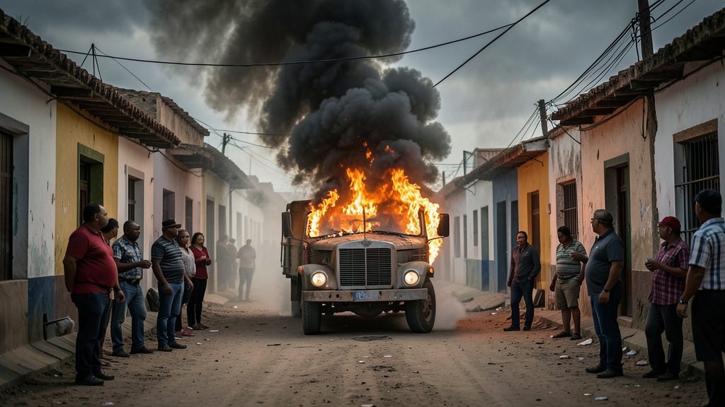 Trujillo: Incendio de camión con tóxicos alarma a vecinos de La Esperanza