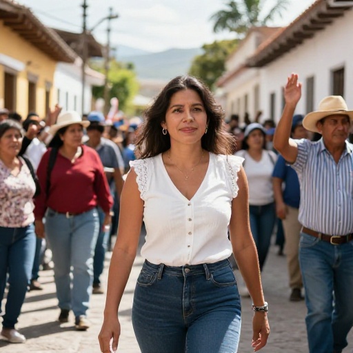 Sandra Terrones consolida apoyo popular en las calles de La Esperanza