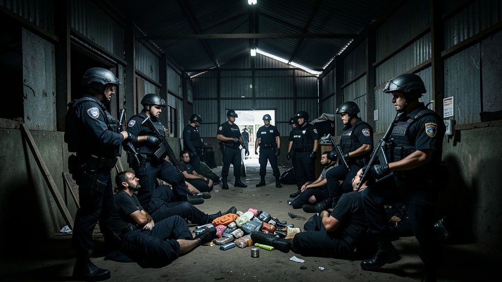 Operativo policial desmantela red criminal en Esperanza Baja: 10 detenidos con armas y droga