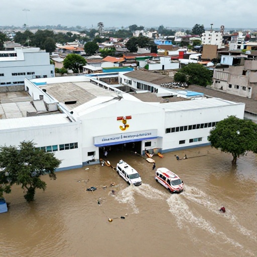 Lluvias en Villa El Salvador: Inundaciones bloquean la entrada al Hospital de Emergencias