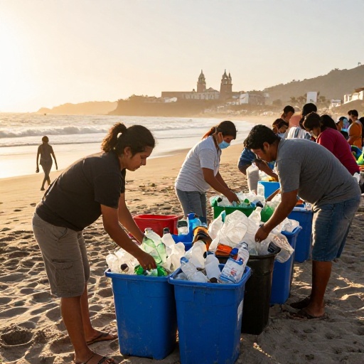 Trujillo: Voluntarios retiran 1,320 kg de basura de playas del norte