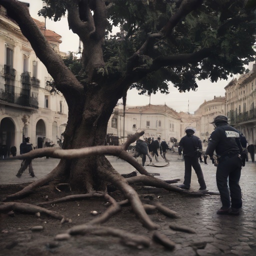 Roban árbol de quina de Plaza Mayor Trujillo y alteran su protección